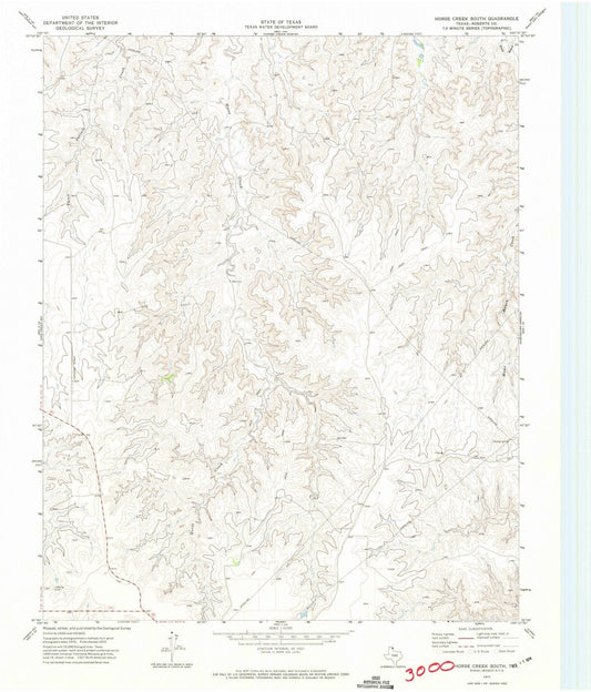 1972 Horse Creek South, TX - Texas - USGS Topographic Map