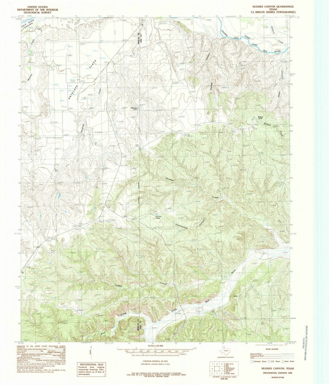 1985 Canyon, TX - Texas - USGS Topographic Map