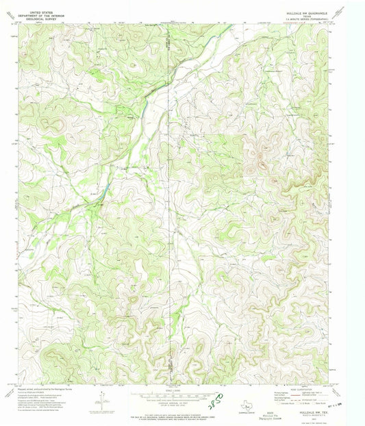 1972 Hulldale, TX - Texas - USGS Topographic Map