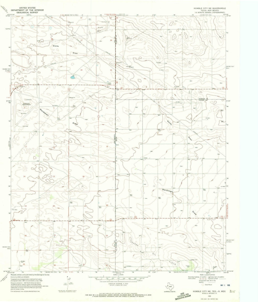 1969 Humble, TX - Texas - USGS Topographic Map
