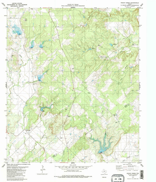1979 Indian Creek, TX - Texas - USGS Topographic Map