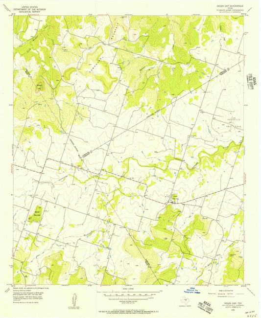 1956 Indian Gap, TX - Texas - USGS Topographic Map