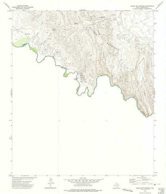 1972 Indian Hot Springs, TX - Texas - USGS Topographic Map