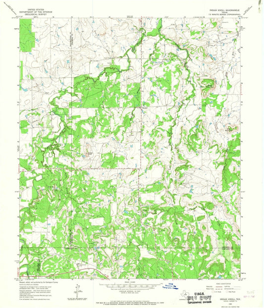 1965 Indian Knoll, TX - Texas - USGS Topographic Map