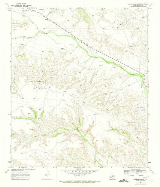 1969 Indian Mesa, TX - Texas - USGS Topographic Map v2