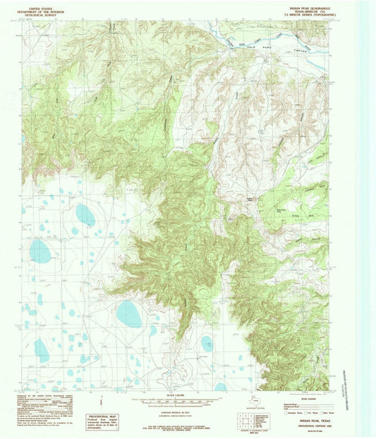 1985 Indian Peak, TX - Texas - USGS Topographic Map