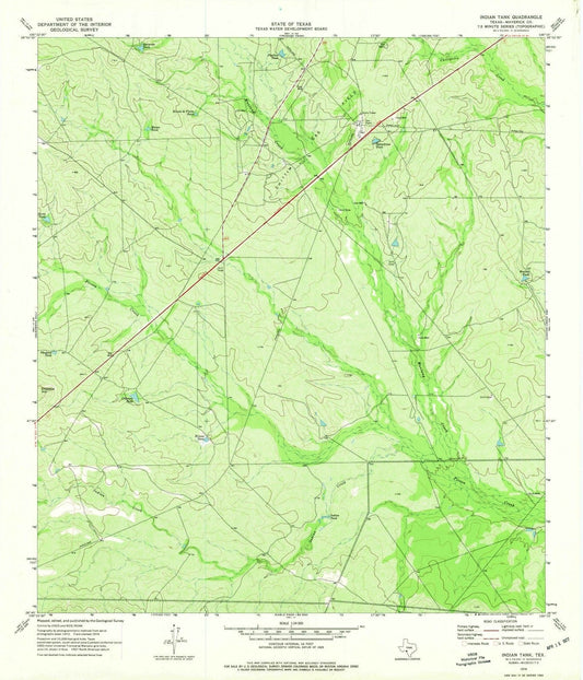 1974 Indian Tank, TX - Texas - USGS Topographic Map