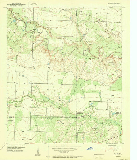 1951 Ira, TX - Texas - USGS Topographic Map v2