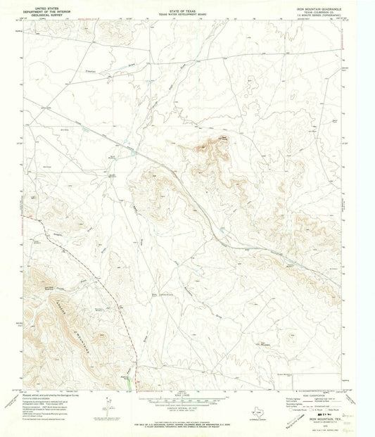 1970 Iron Mountain, TX - Texas - USGS Topographic Map