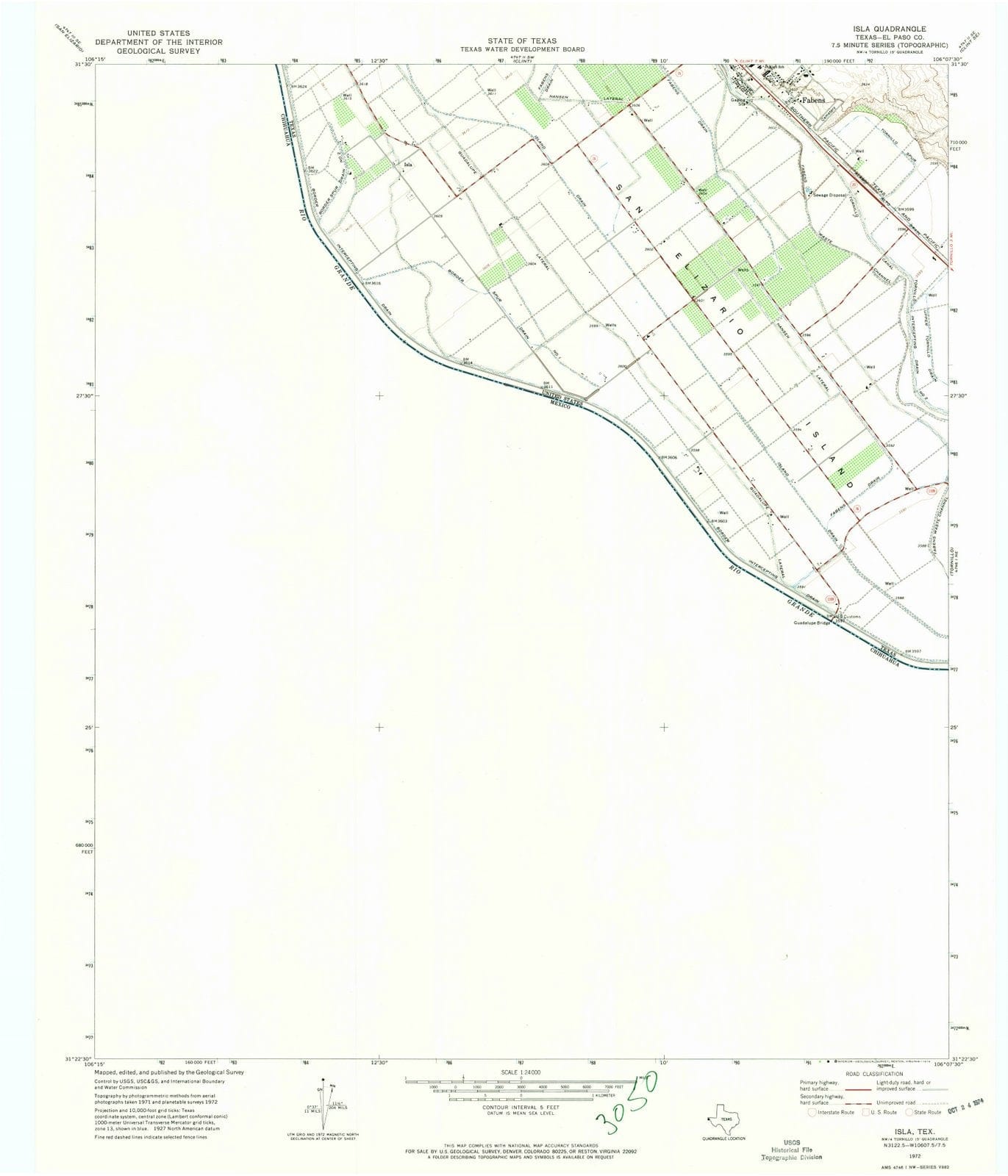 1972 Isla, TX - Texas - USGS Topographic Map