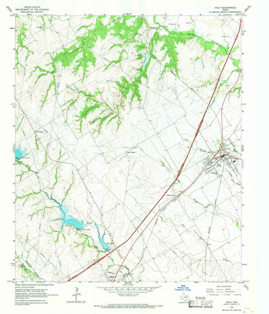 1965 Italy, TX - Texas - USGS Topographic Map