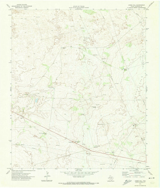 1971 Jumbo Hill, TX - Texas - USGS Topographic Map