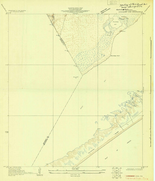 1929 Karankawa Lake, TX - Texas - USGS Topographic Map