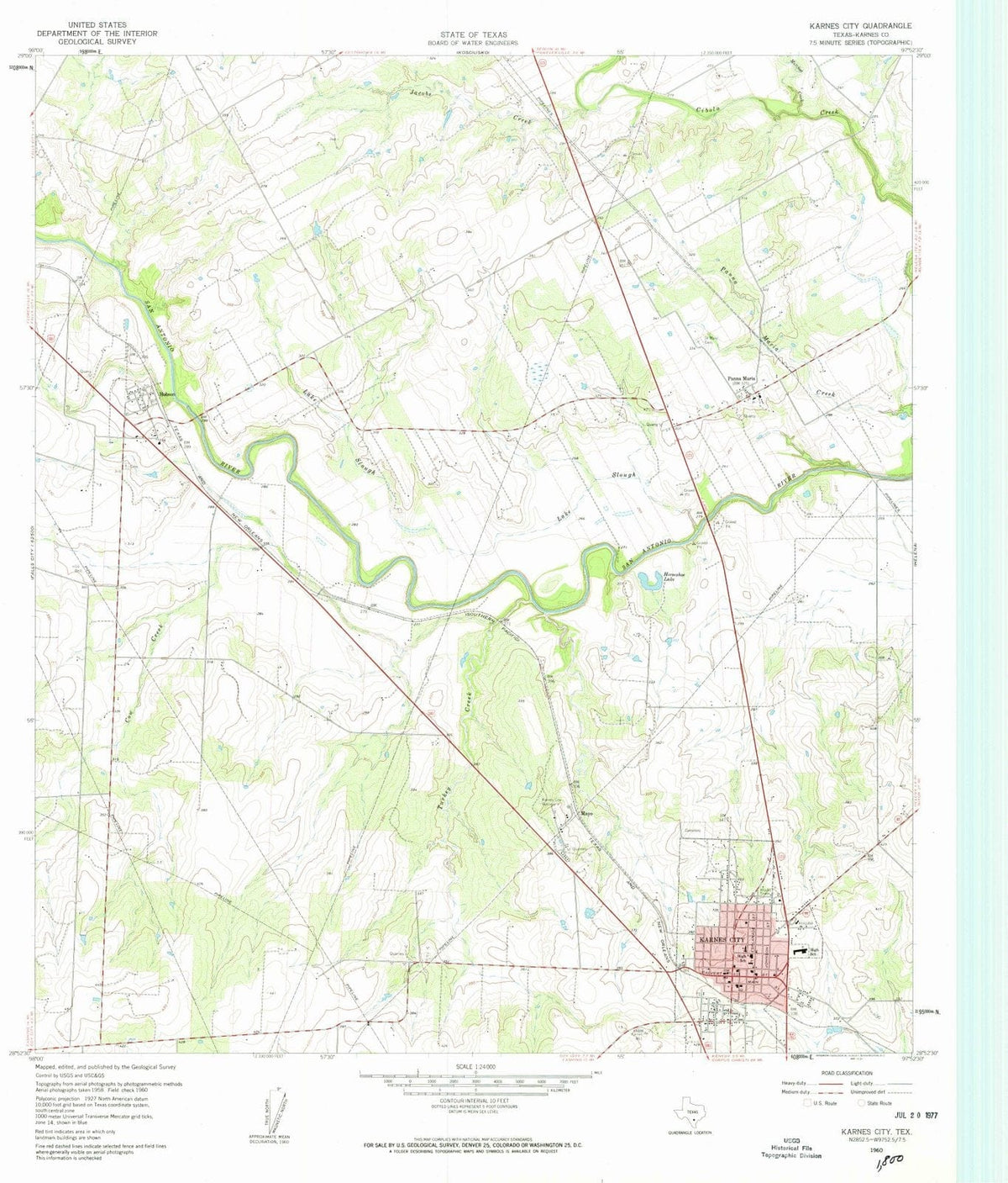 1960 Karnes City, TX - Texas - USGS Topographic Map