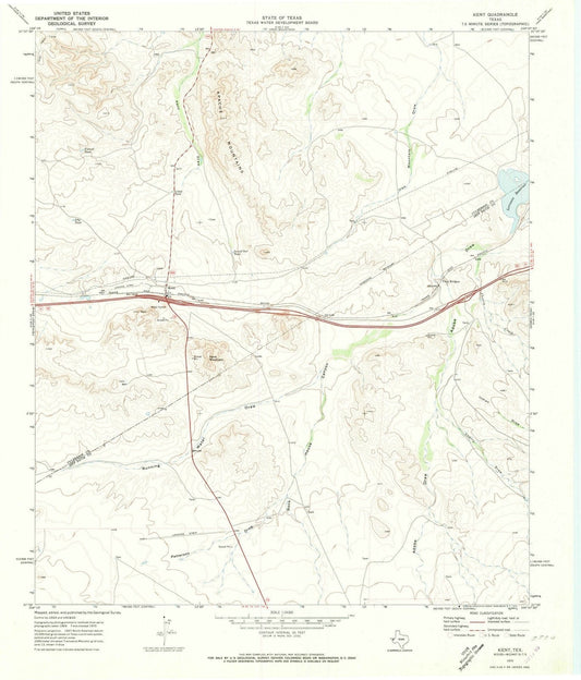 1970 Kent, TX - Texas - USGS Topographic Map