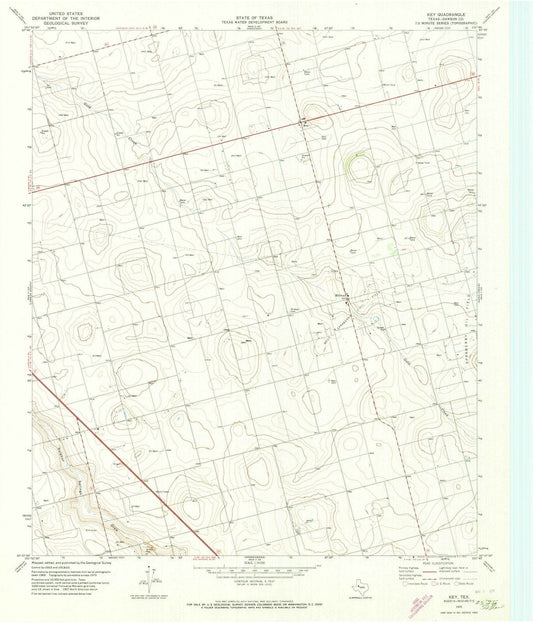 1970 Key, TX - Texas - USGS Topographic Map