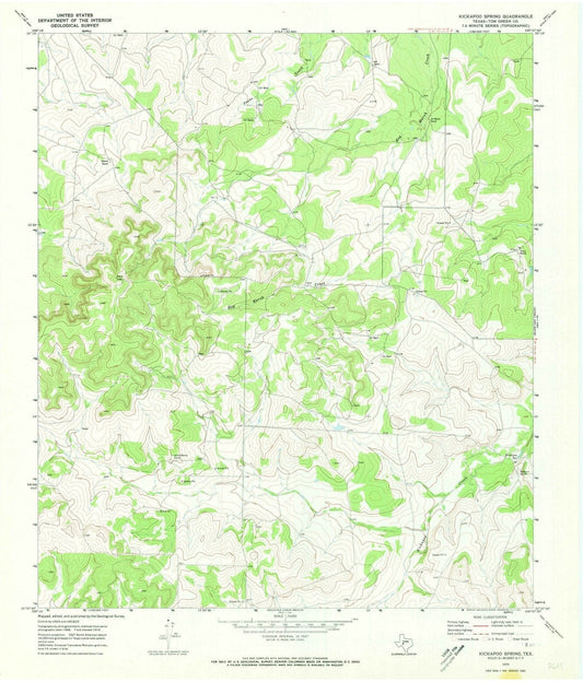1970 Kickapoo Spring, TX - Texas - USGS Topographic Map