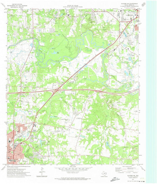 1971 Kilgore, TX - Texas - USGS Topographic Map