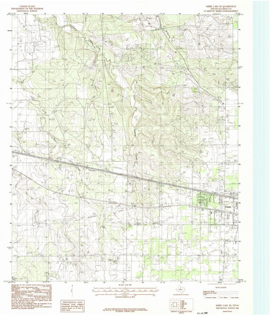 1984 Kirby Lake, TX - Texas - USGS Topographic Map