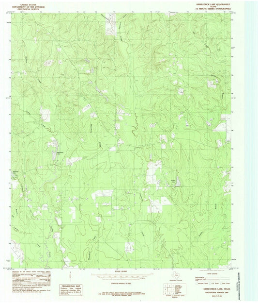 1984 Kirkpatrick Lake, TX - Texas - USGS Topographic Map