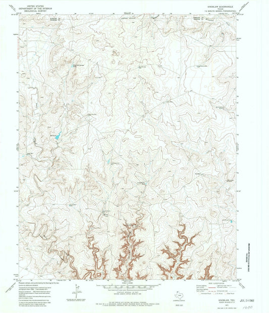 1971 Knoblaw, TX - Texas - USGS Topographic Map