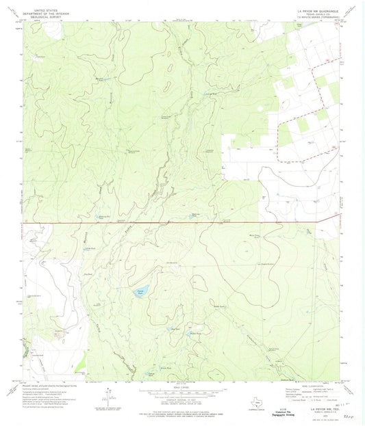 1972 La Pryor, TX - Texas - USGS Topographic Map
