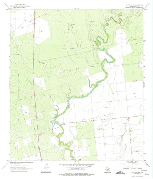 1972 La Pryor, TX - Texas - USGS Topographic Map v2