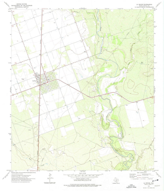 1972 La Pryor, TX - Texas - USGS Topographic Map v3