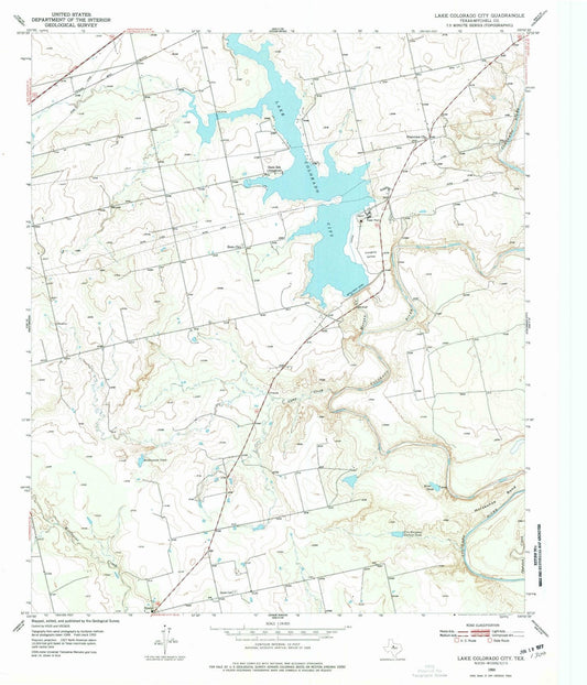 1950 Lake Colorado City, TX - Texas - USGS Topographic Map
