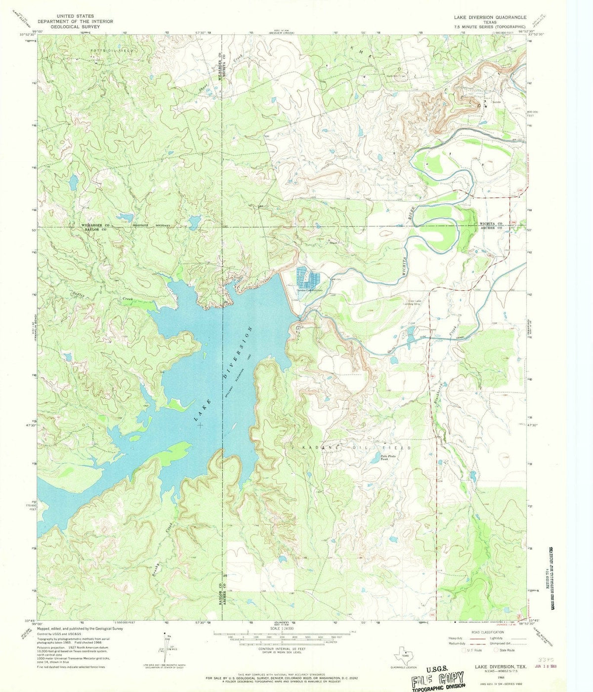 1966 Lakeiversion, TX - Texas - USGS Topographic Map