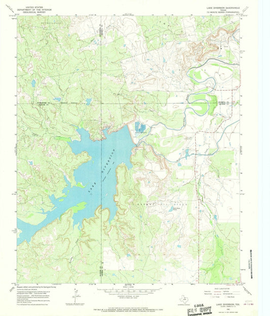1966 Lakeiversion, TX - Texas - USGS Topographic Map