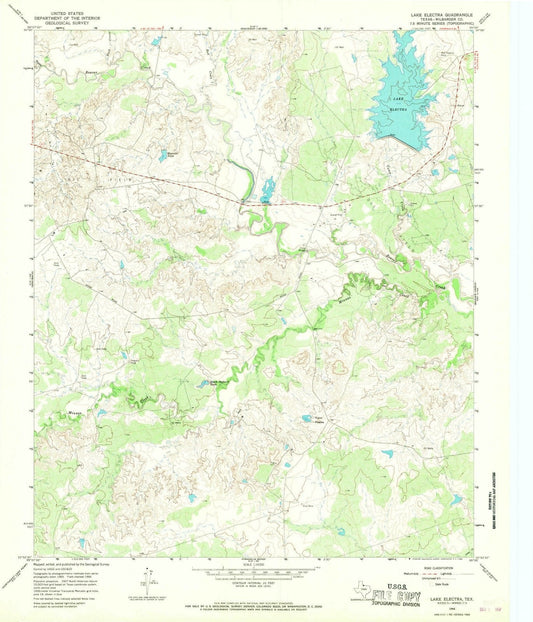1966 Lake Electra, TX - Texas - USGS Topographic Map
