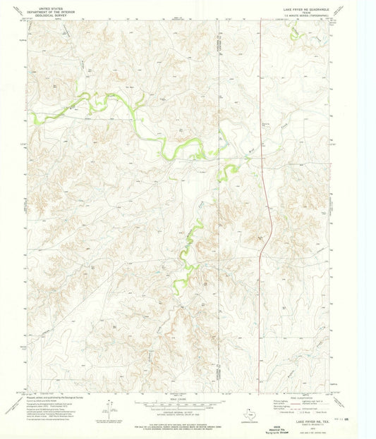 1973 Lake Fryer, TX - Texas - USGS Topographic Map