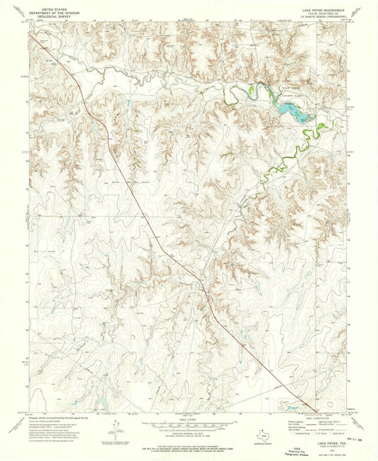 1973 Lake Fryer, TX - Texas - USGS Topographic Map v2