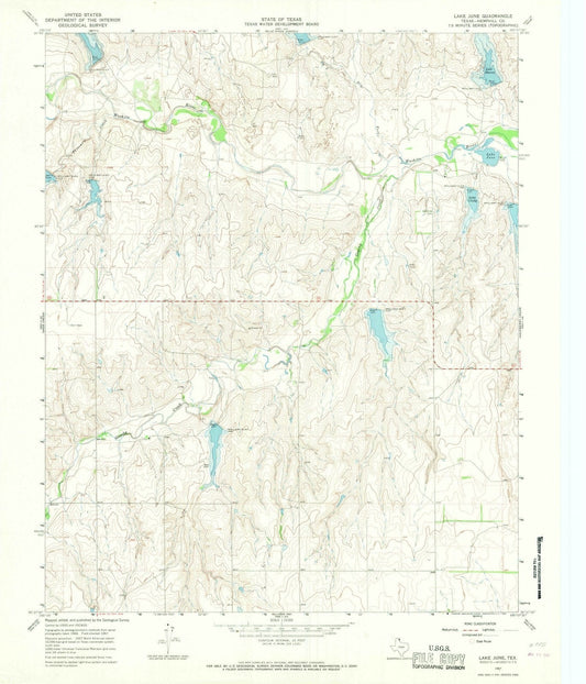 1967 Lake June, TX - Texas - USGS Topographic Map