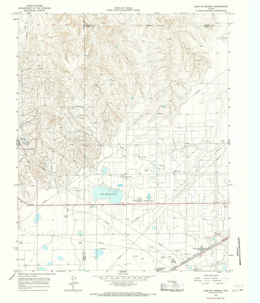 1965 Lake Mc Connell, TX - Texas - USGS Topographic Map