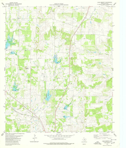 1979 Lake Merritt, TX - Texas - USGS Topographic Map