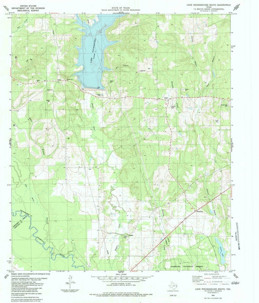 1983 Lake Nacogdoches South, TX - Texas - USGS Topographic Map