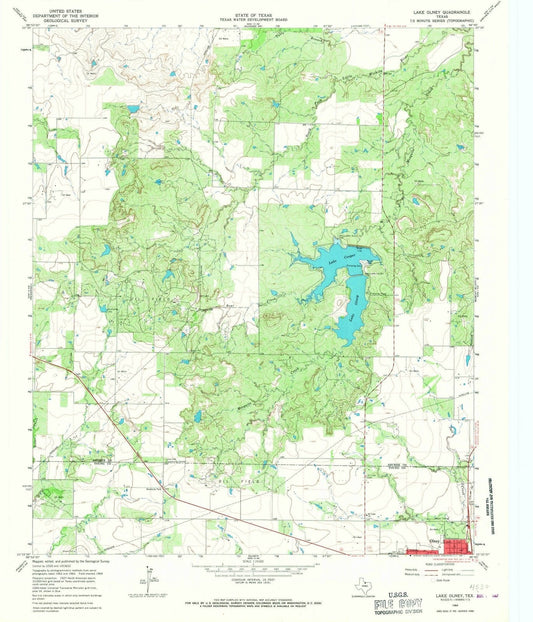 1964 Lake Olney, TX - Texas - USGS Topographic Map