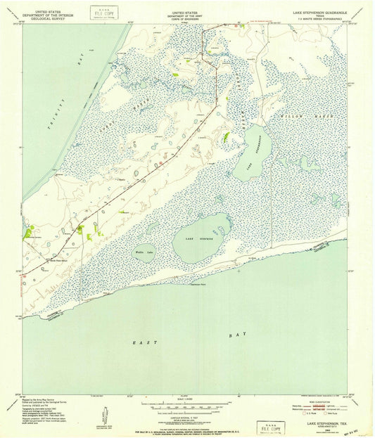 1943 Lake Stephenson, TX - Texas - USGS Topographic Map