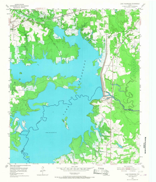 1954 Lake Texarkana, TX - Texas - USGS Topographic Map