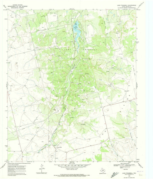 1969 Lake Trammell, TX - Texas - USGS Topographic Map
