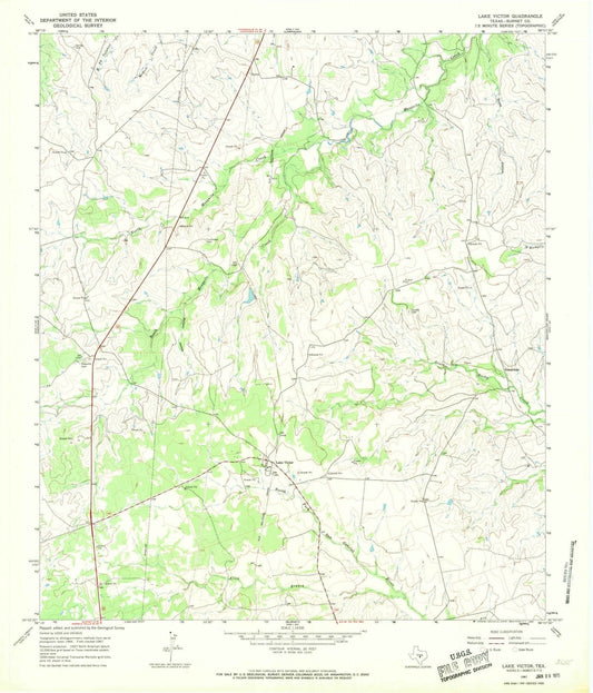 1967 Lake Victor, TX - Texas - USGS Topographic Map