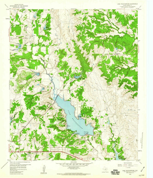1959 Lake Weatherford, TX - Texas - USGS Topographic Map