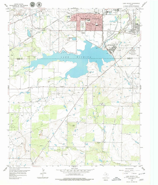 1956 Lake Wichita, TX - Texas - USGS Topographic Map