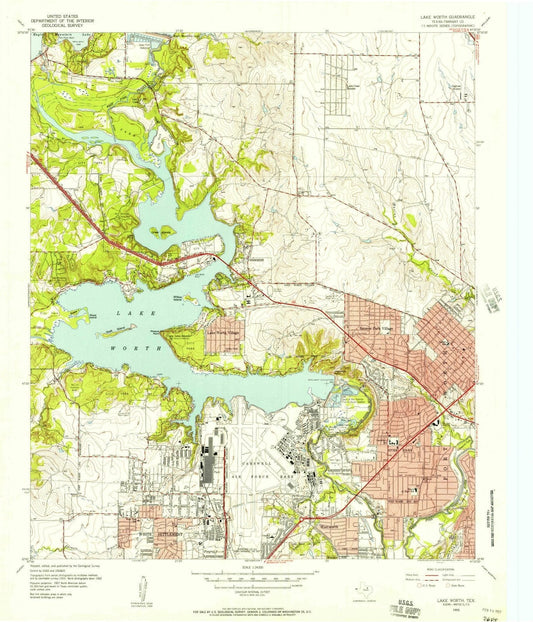 1955 Lake Worth, TX - Texas - USGS Topographic Map