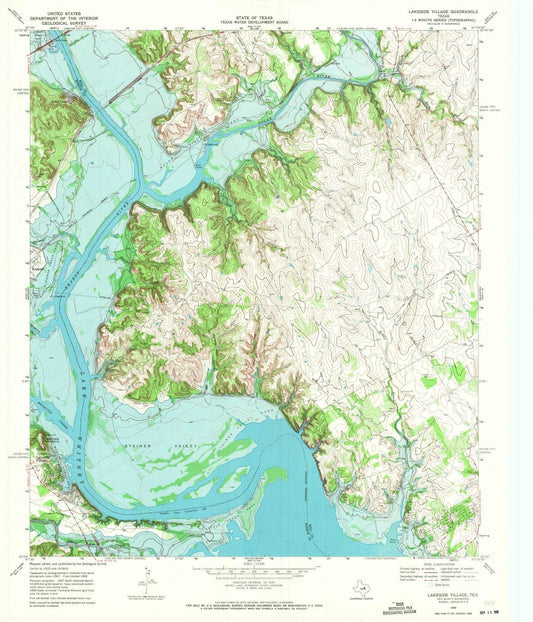 1968 Lakeside Village, TX - Texas - USGS Topographic Map