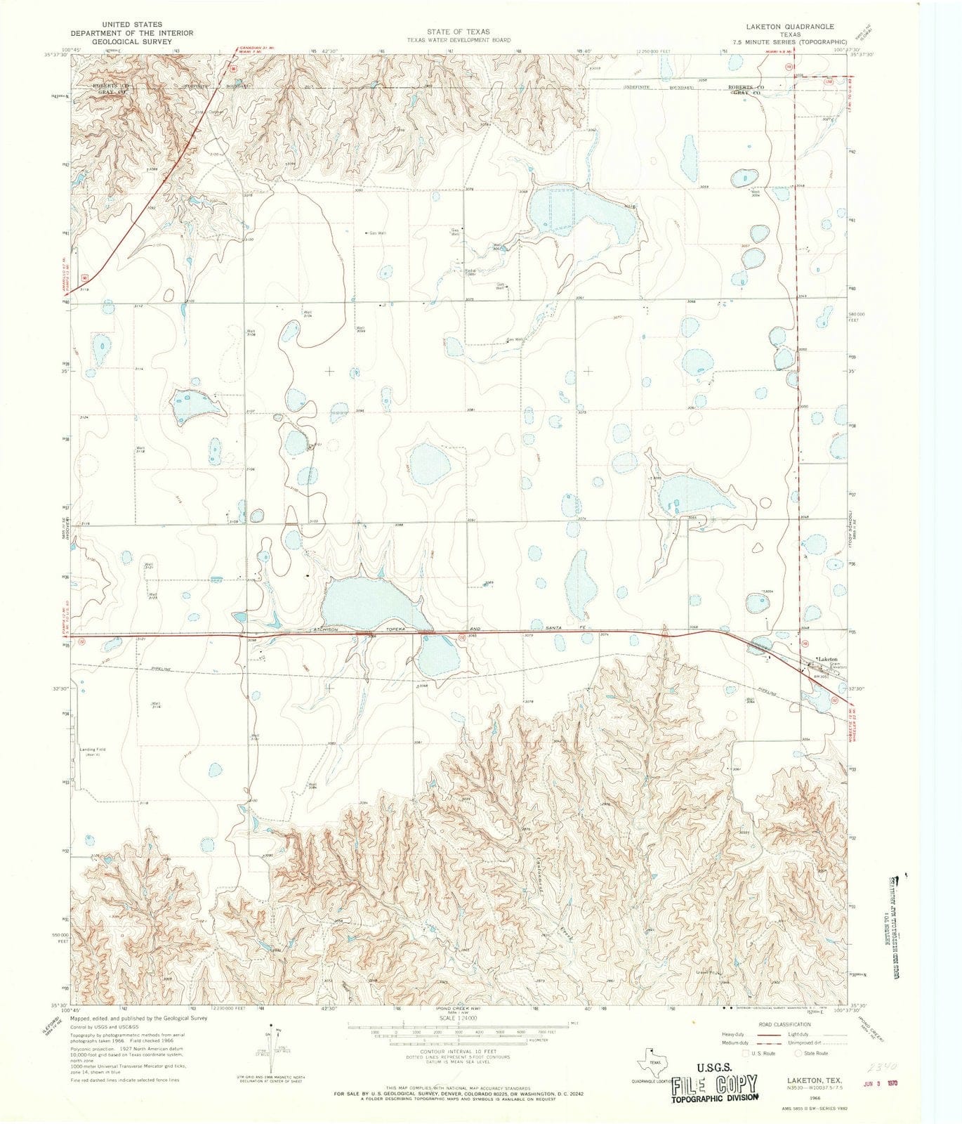 1966 Laketon, TX - Texas - USGS Topographic Map