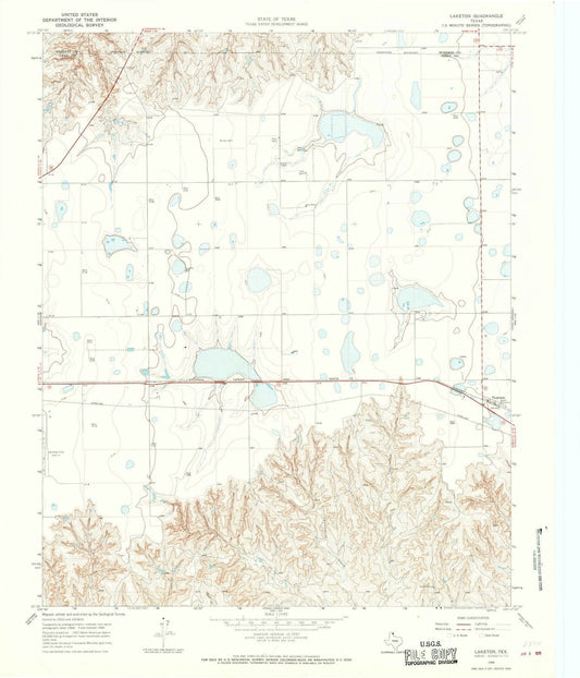 1966 Laketon, TX - Texas - USGS Topographic Map