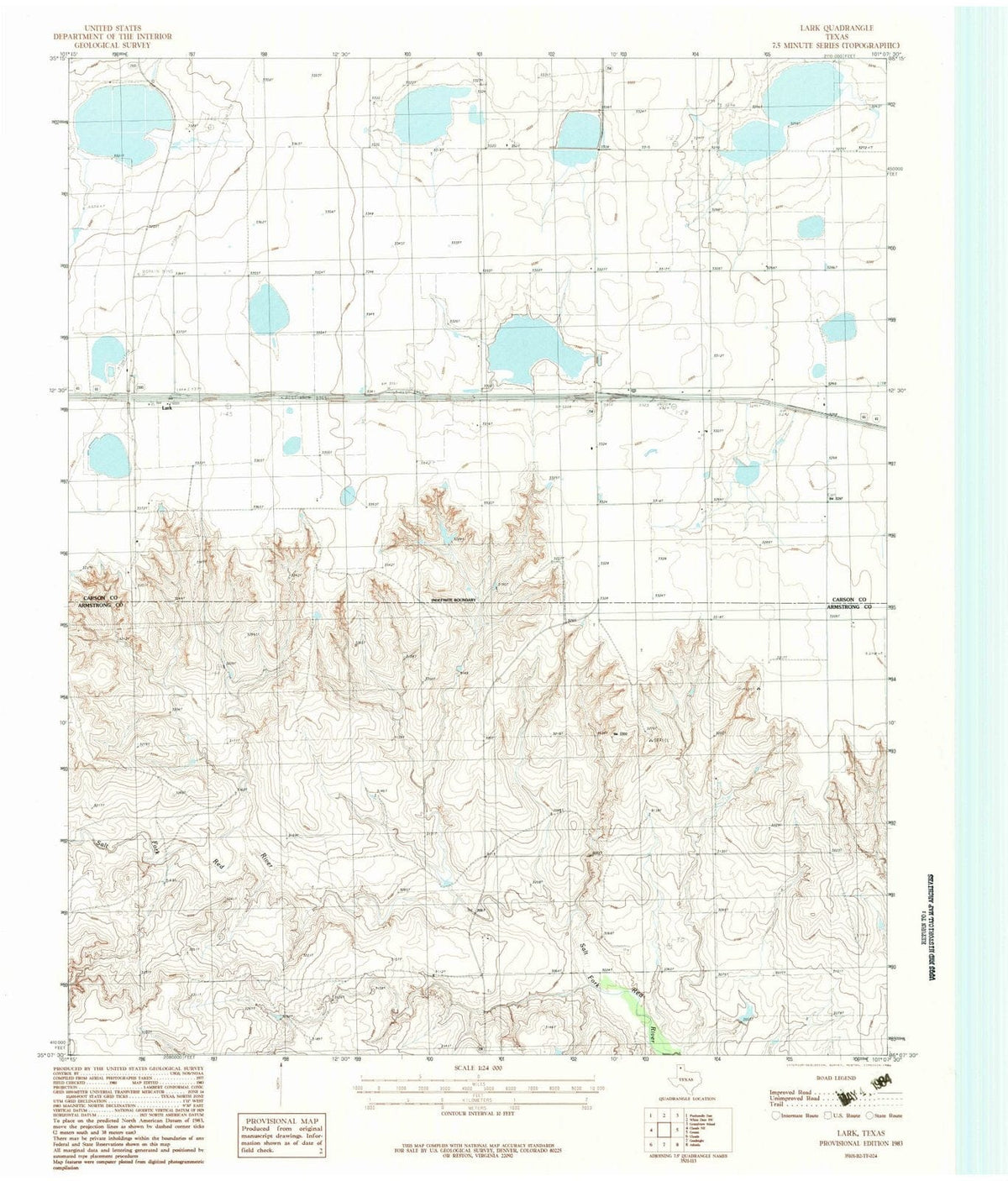 1983 Lark, TX - Texas - USGS Topographic Map